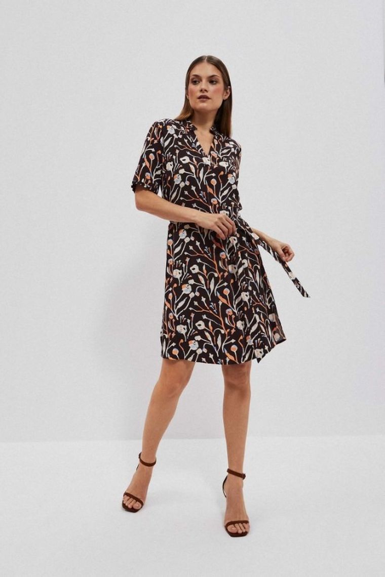 Sukienka damska, czarna, Moodo