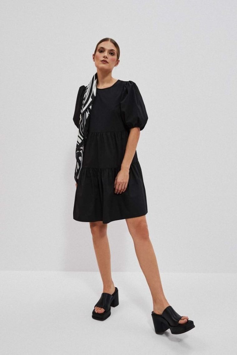Sukienka damska, czarna, Moodo