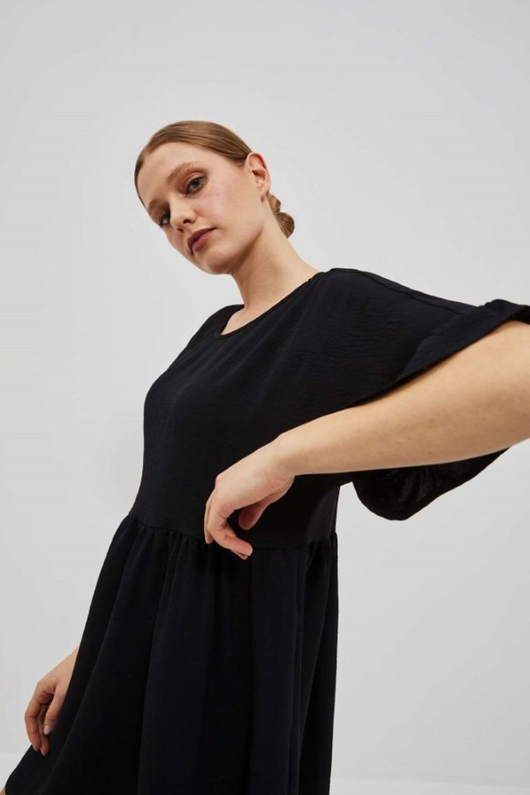 Sukienka damska, czarna, Moodo