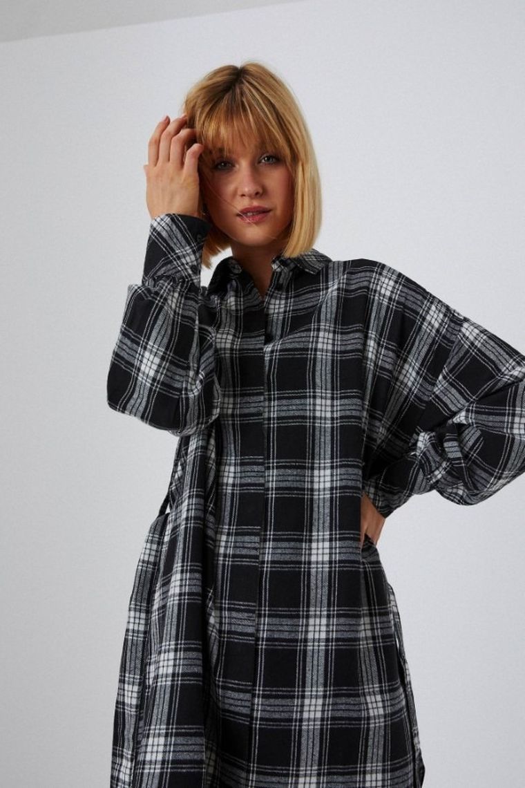 Sukienka damska, czarna, Moodo