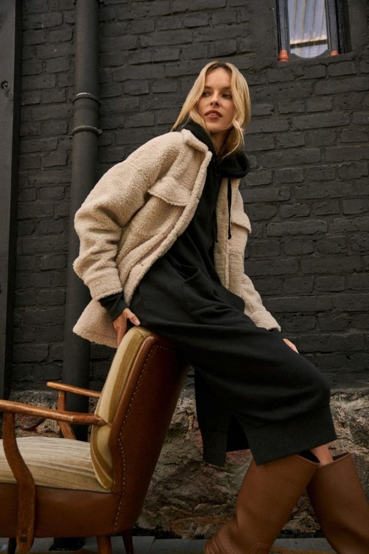 Sukienka damska, czarna, Moodo