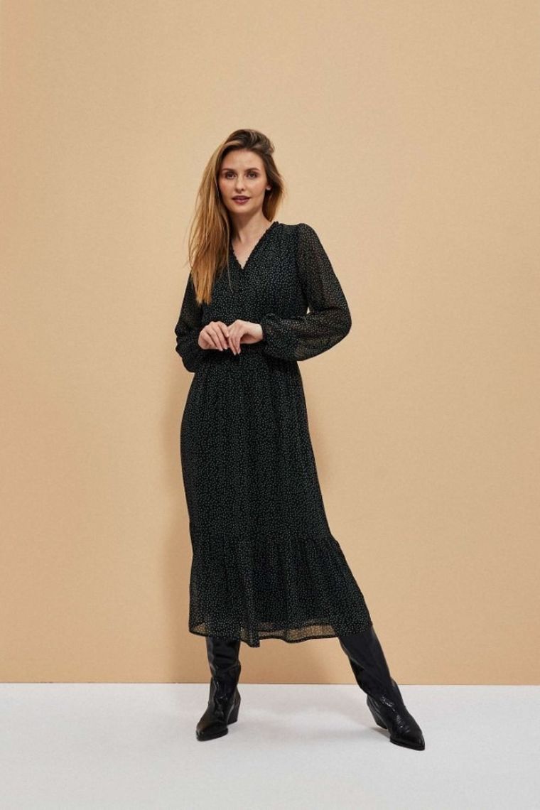 Sukienka damska, czarna, Moodo