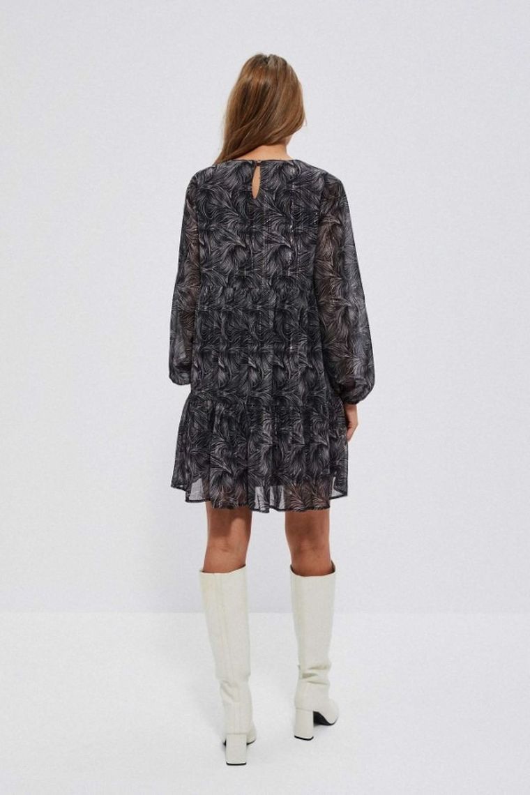 Sukienka damska, czarna, Moodo