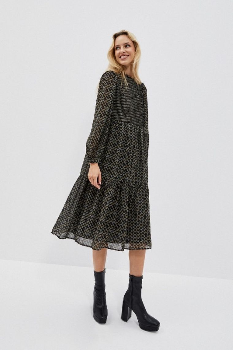 Sukienka damska, czarna, Moodo