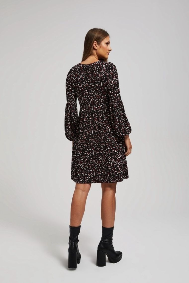 Sukienka damska, czarna, Moodo