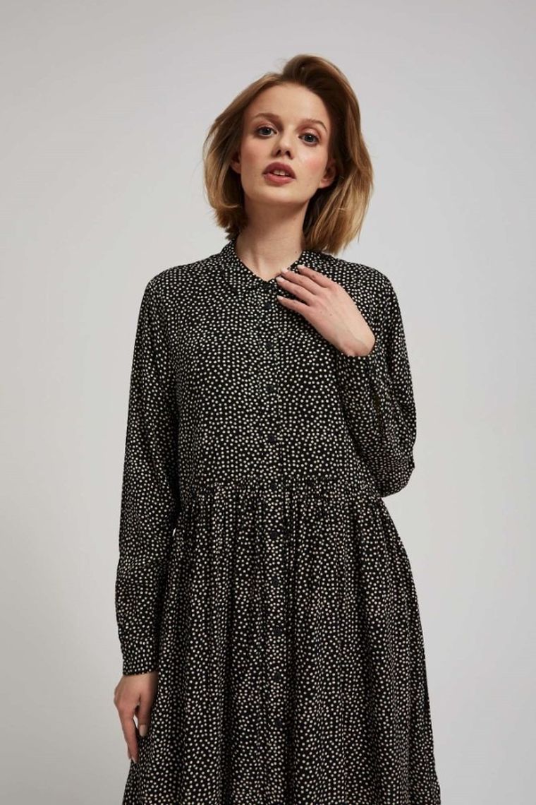 Sukienka damska, czarna, Moodo