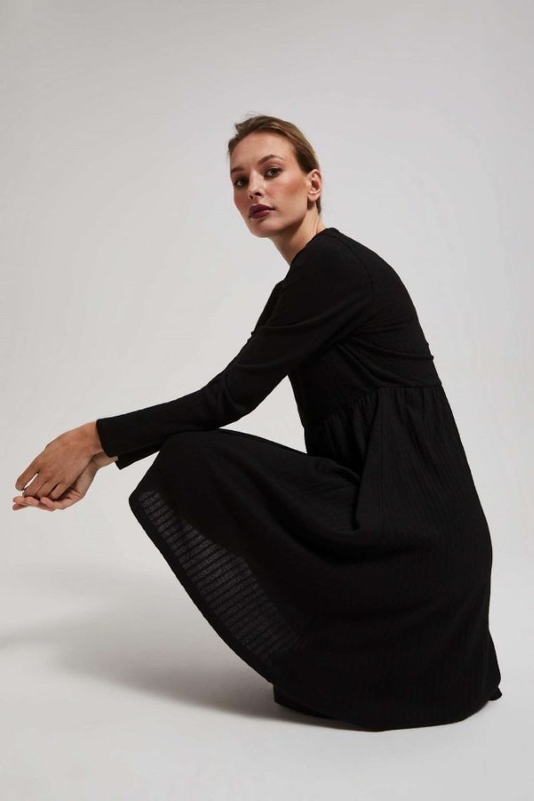 Sukienka damska, czarna, Moodo