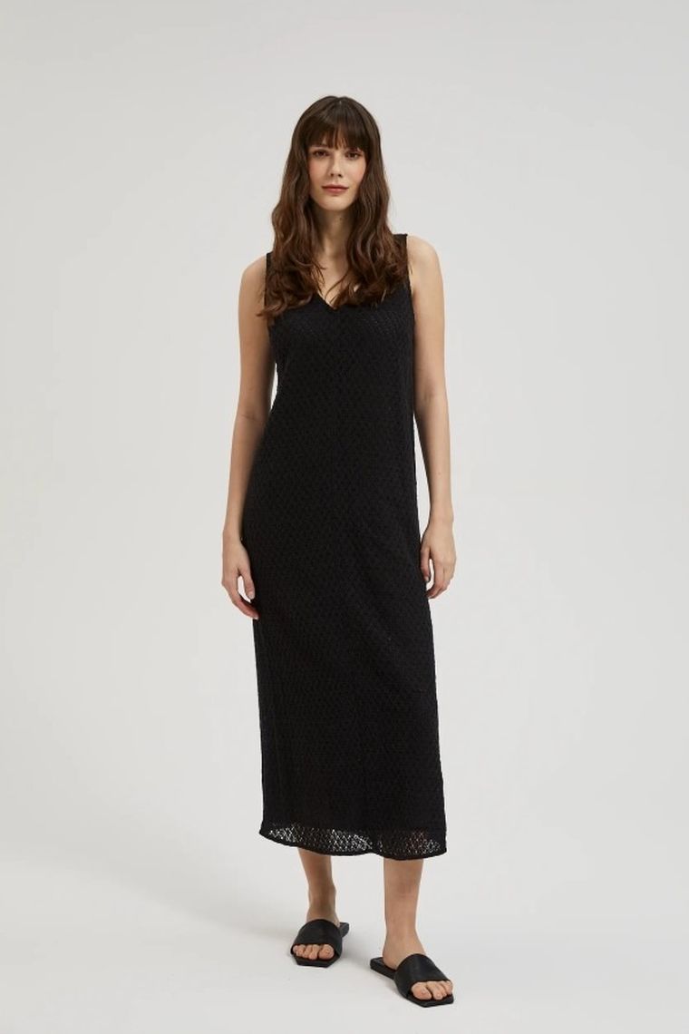 Sukienka damska, czarna, Moodo