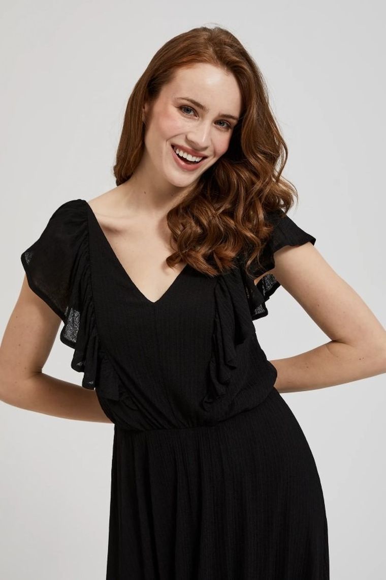 Sukienka damska, czarna, Moodo