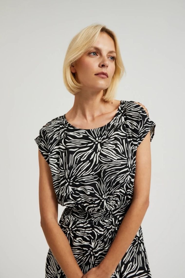 Sukienka damska, czarna, Moodo