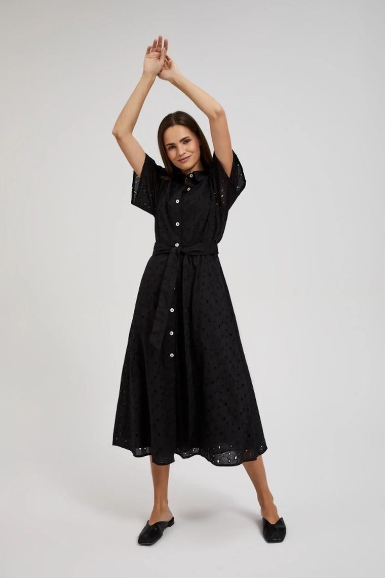 Sukienka damska, czarna, Moodo