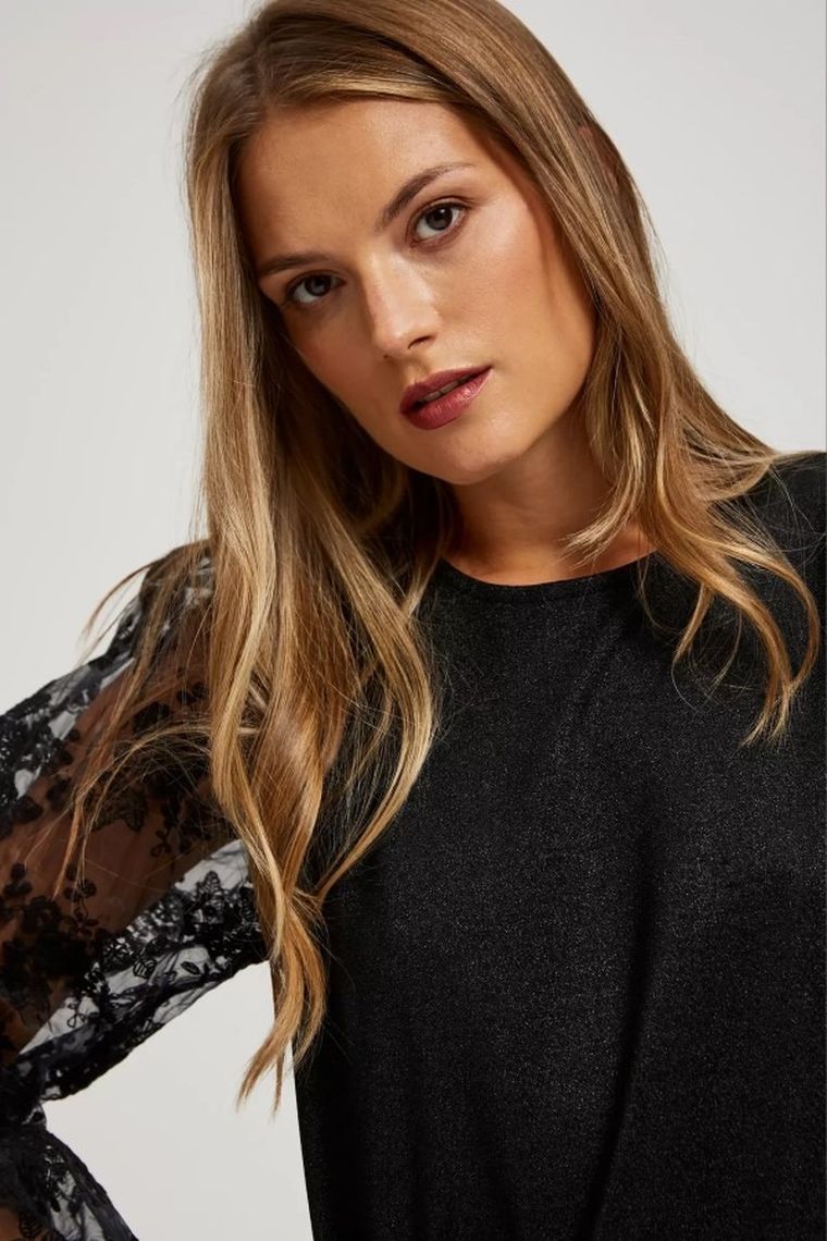 Sukienka damska, czarna, Moodo