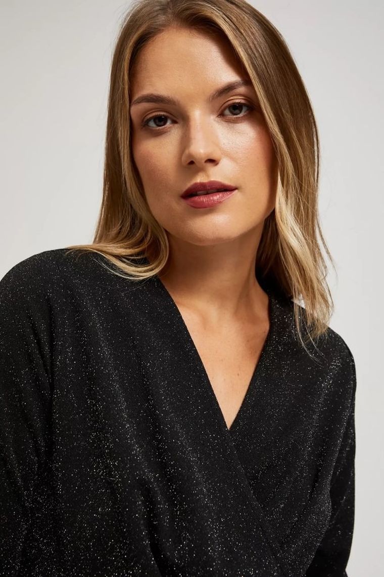 Sukienka damska, czarna, Moodo