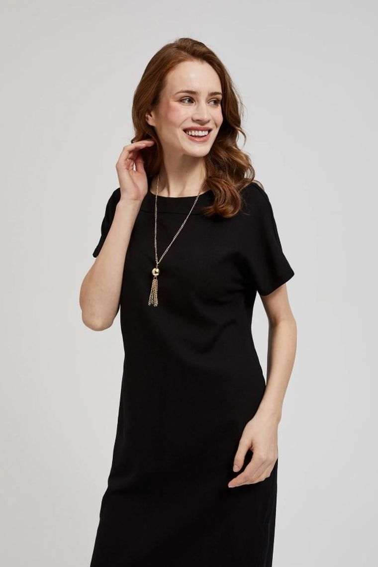 Sukienka damska, czarna, Moodo