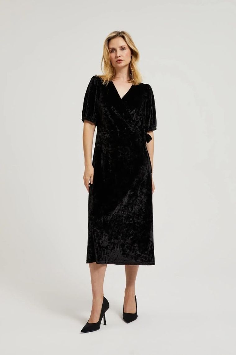 Sukienka damska, czarna, Moodo