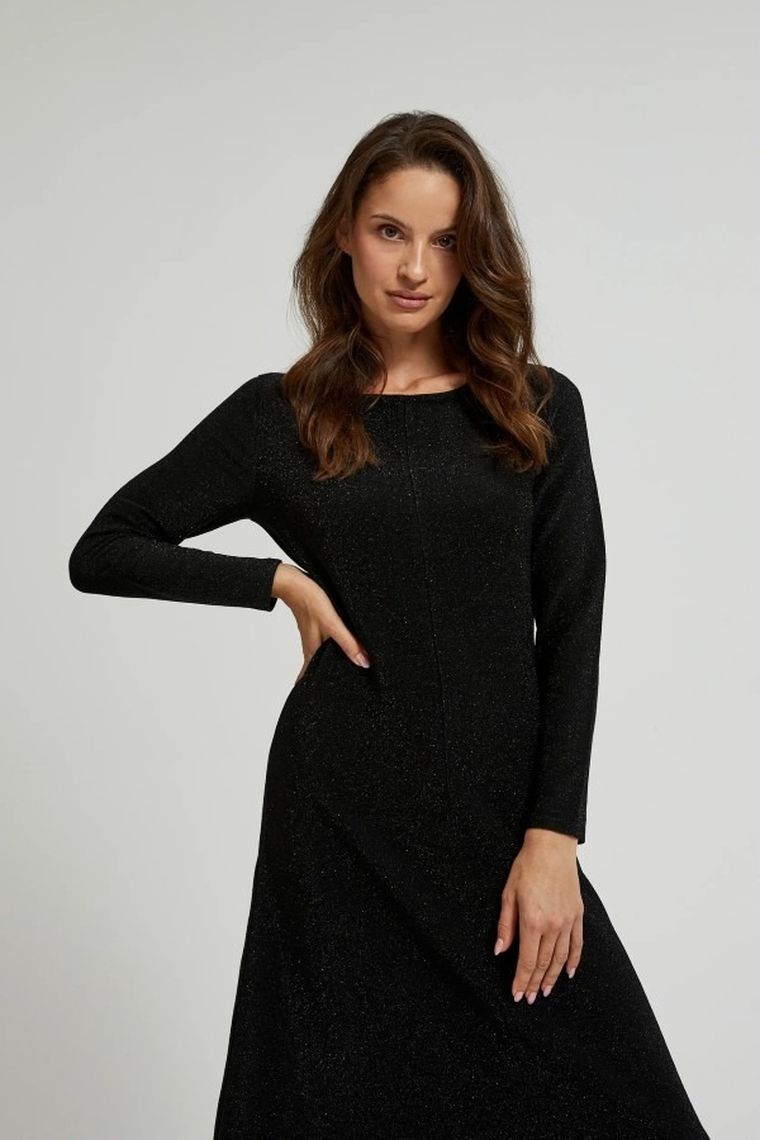 Sukienka damska, czarna, Moodo