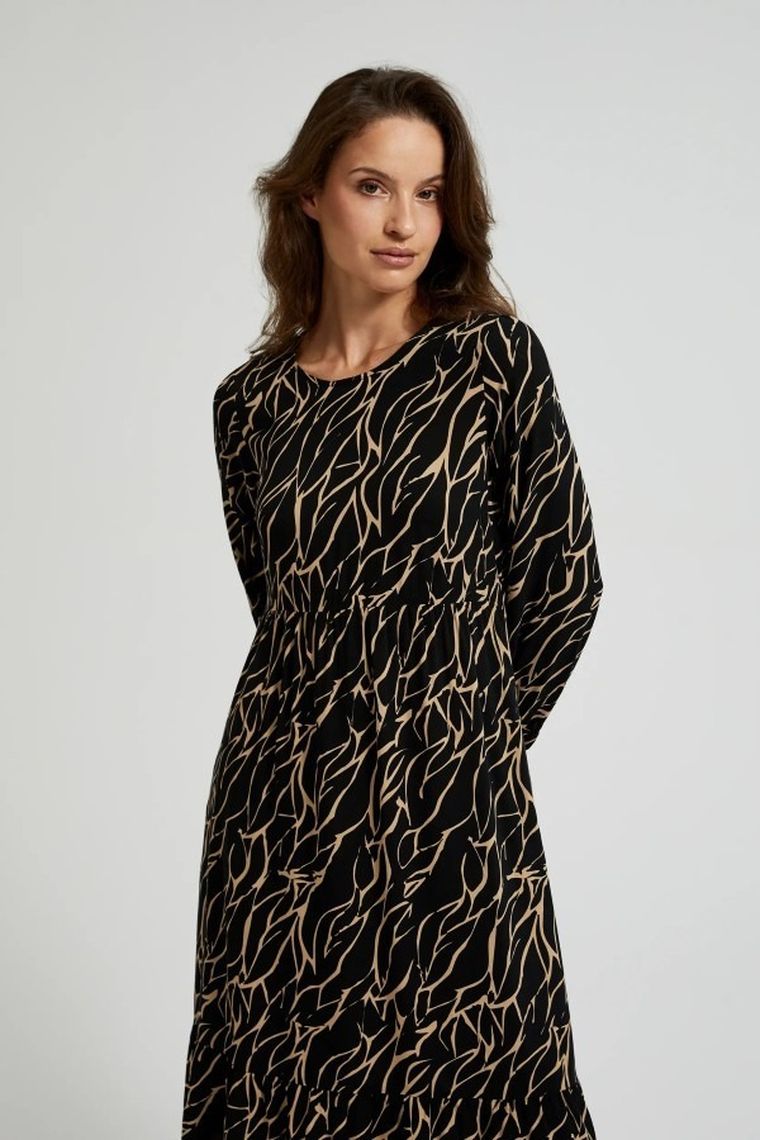Sukienka damska, czarna, Moodo