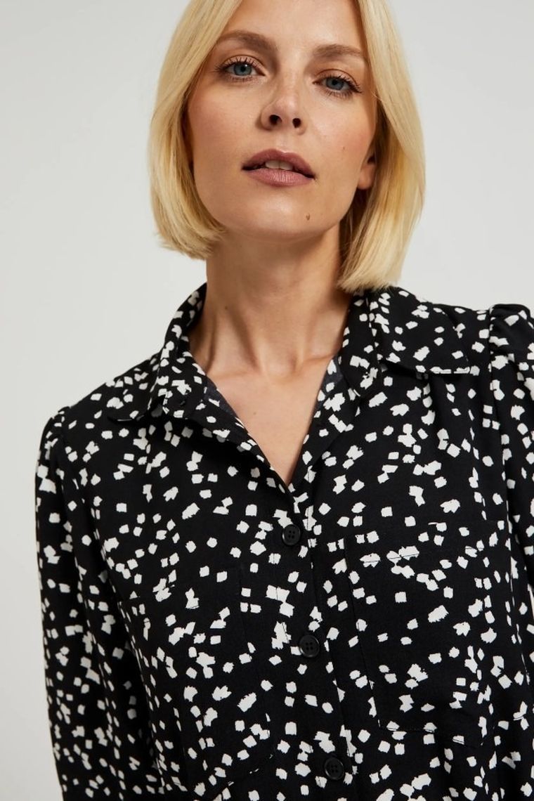 Sukienka damska, czarna, Moodo