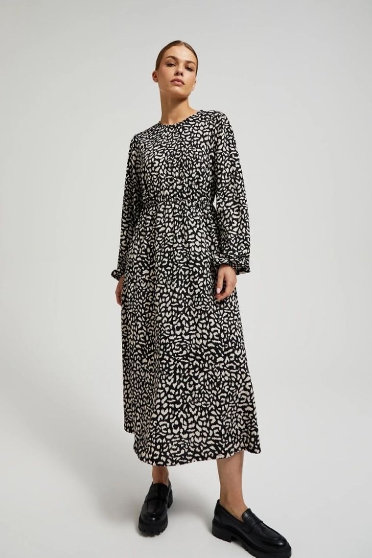 Sukienka damska, czarna, Moodo