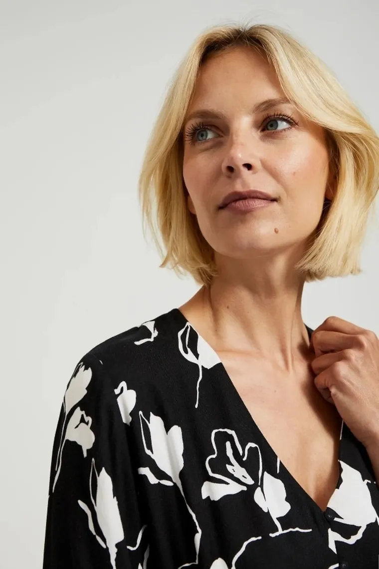 Sukienka damska, czarna, Moodo