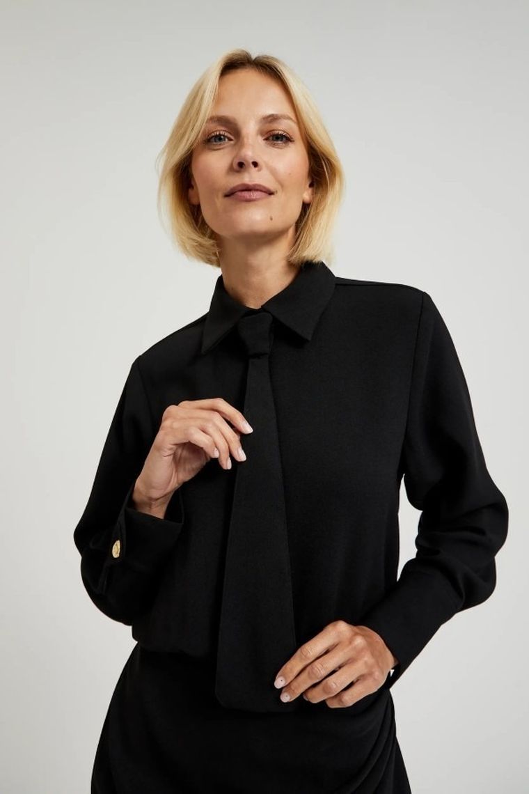 Sukienka damska, czarna, Moodo