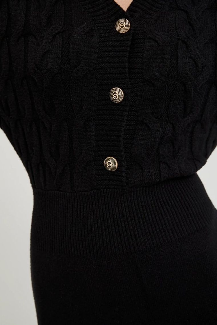 Sukienka damska, czarna, Moodo