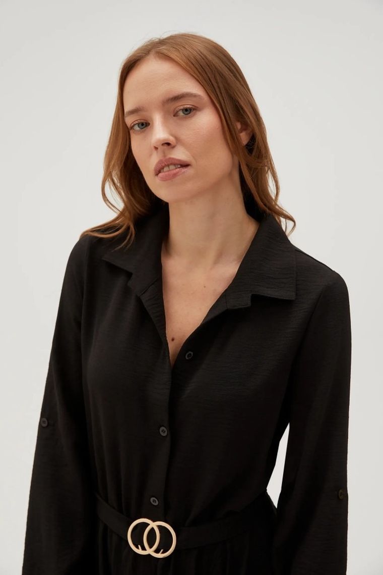 Sukienka damska, czarna, Moodo