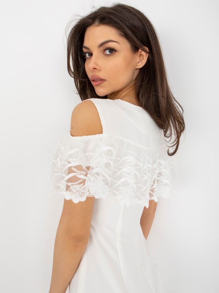 Sukienka damska, ecru, Lakerta