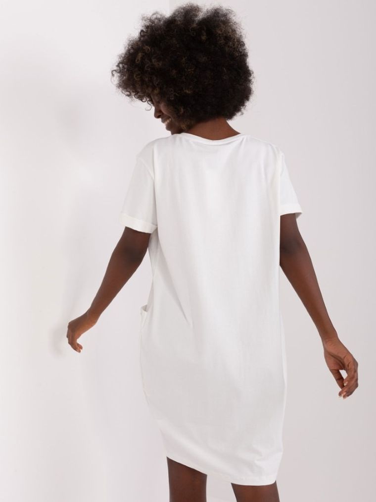 Sukienka damska, ecru, Relevance