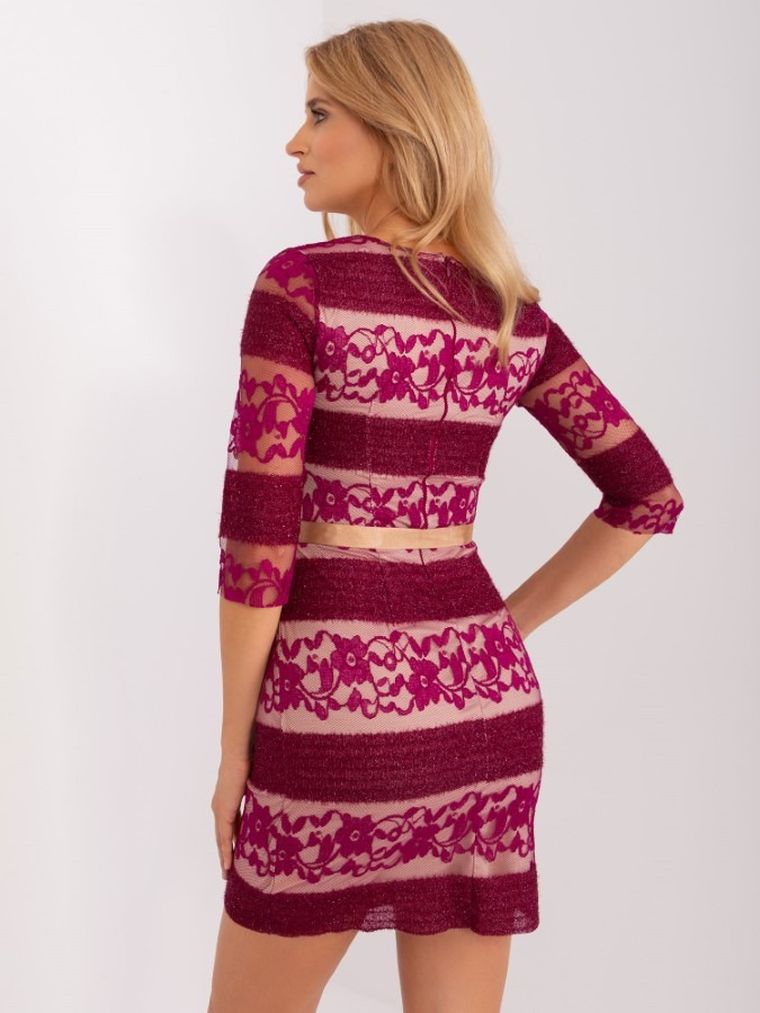 Sukienka damska, fioletowa, Lakerta