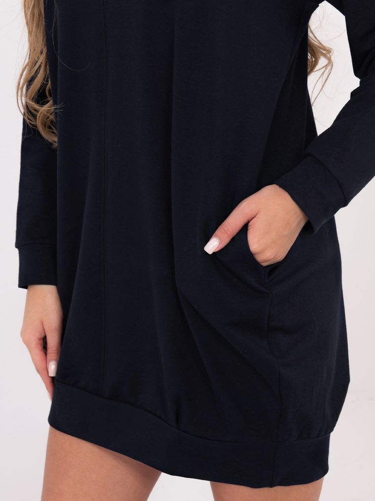 Sukienka damska, granatowa, Basic Feel Good