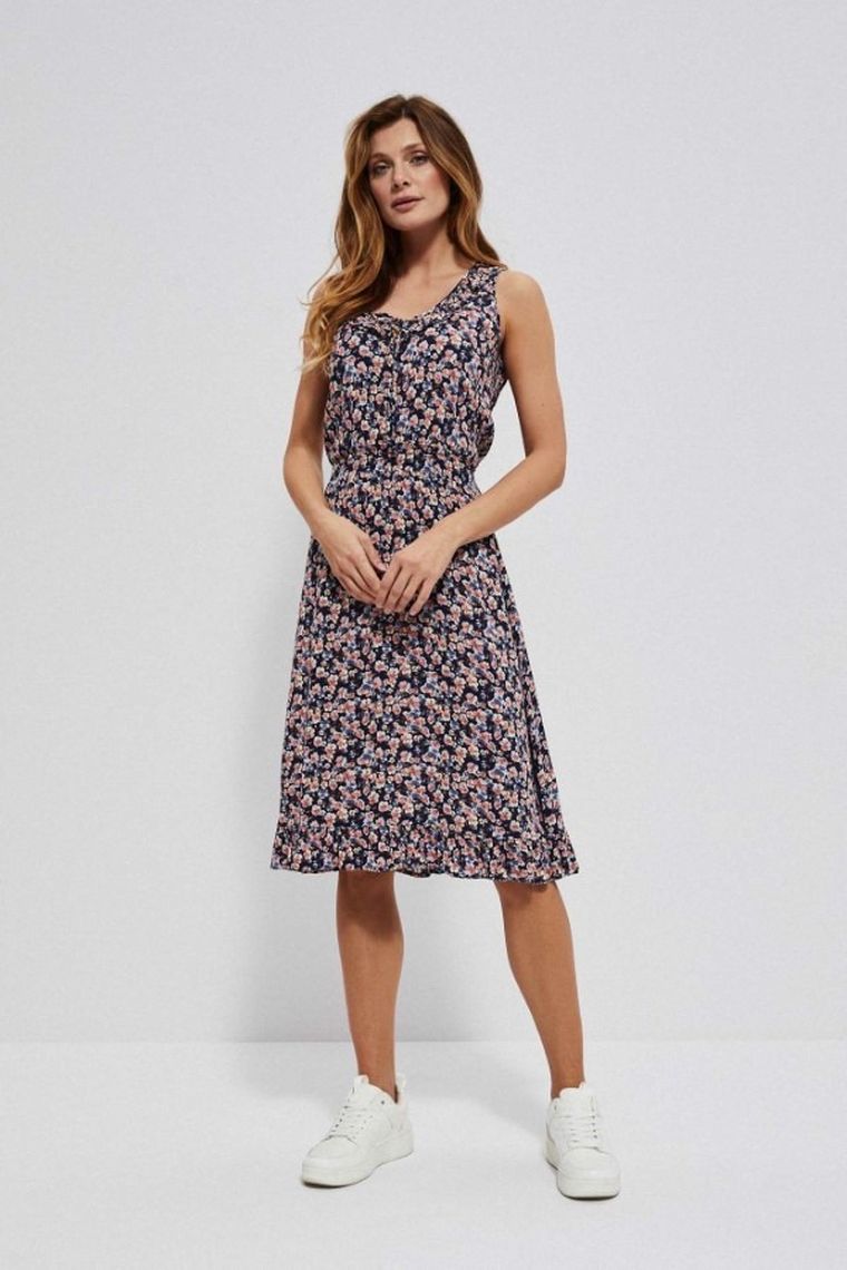 Sukienka damska, granatowa, Moodo