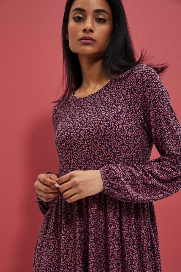 Sukienka damska, granatowa, Moodo