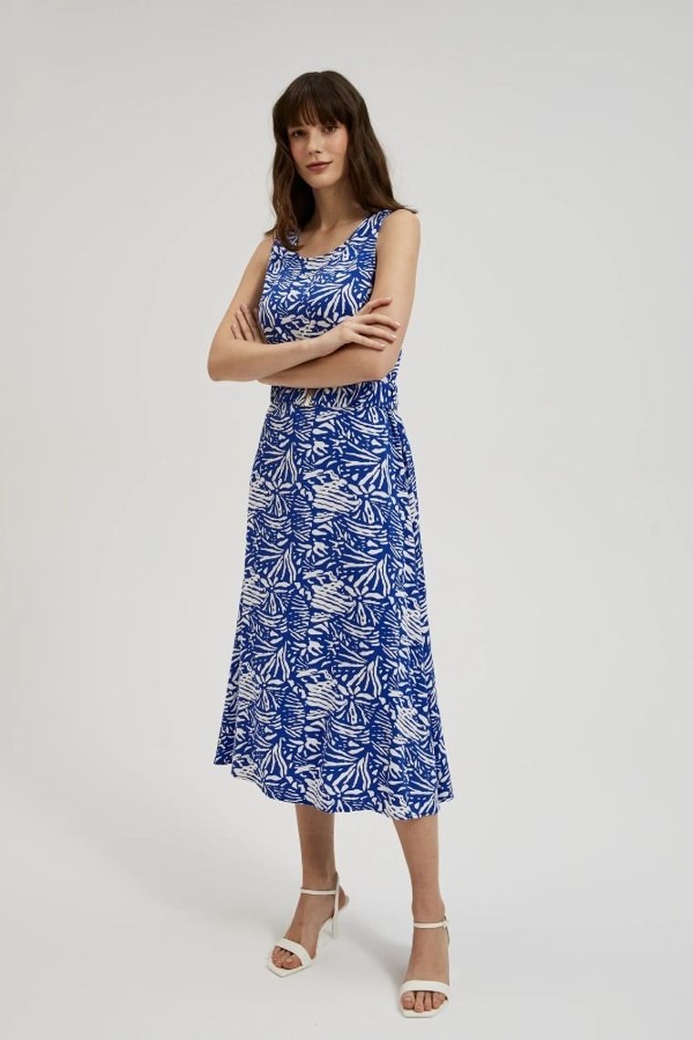 Sukienka damska, granatowa, Moodo