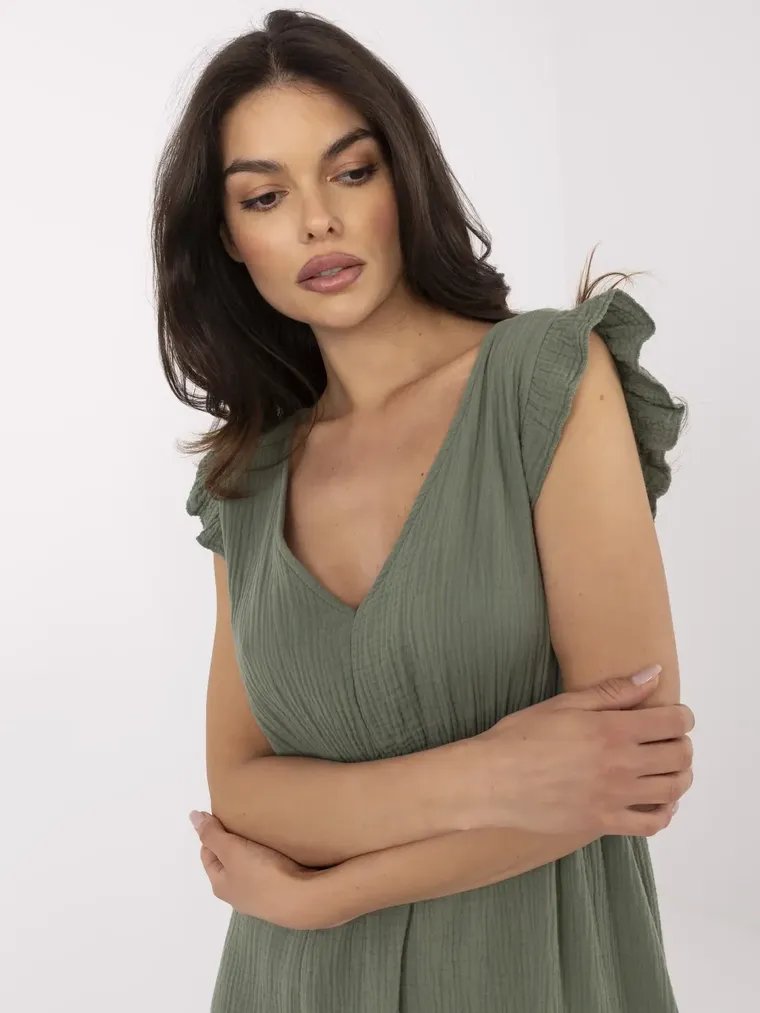 Sukienka damska, khaki, Italy Moda