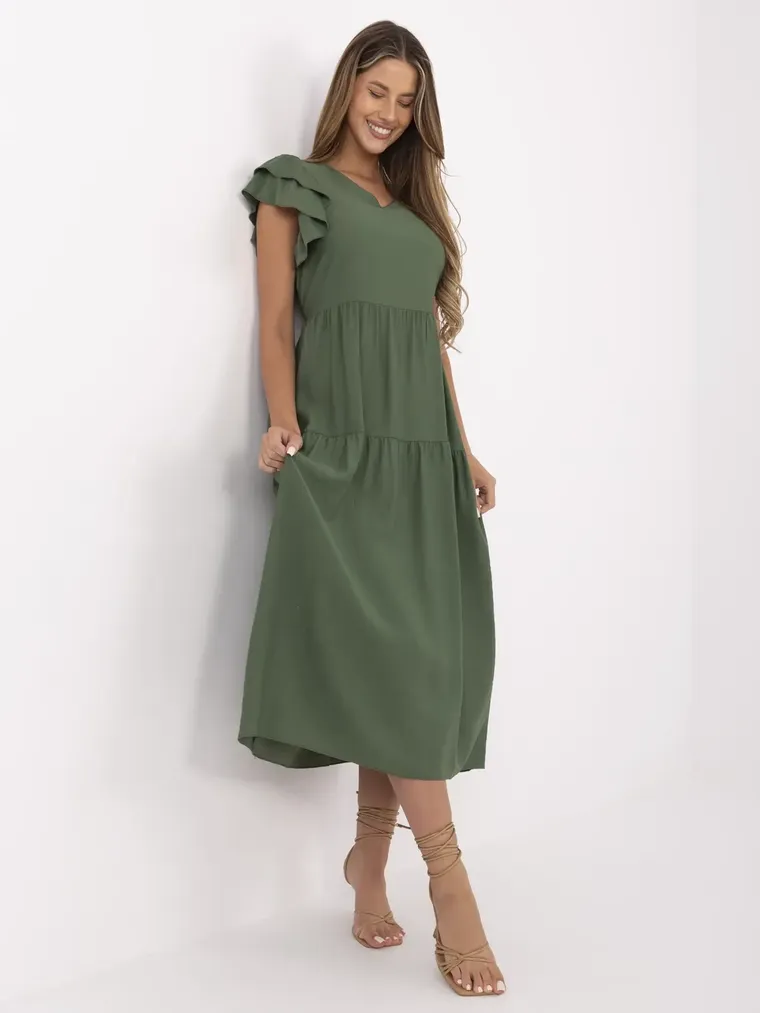 Sukienka damska, khaki, Italy Moda