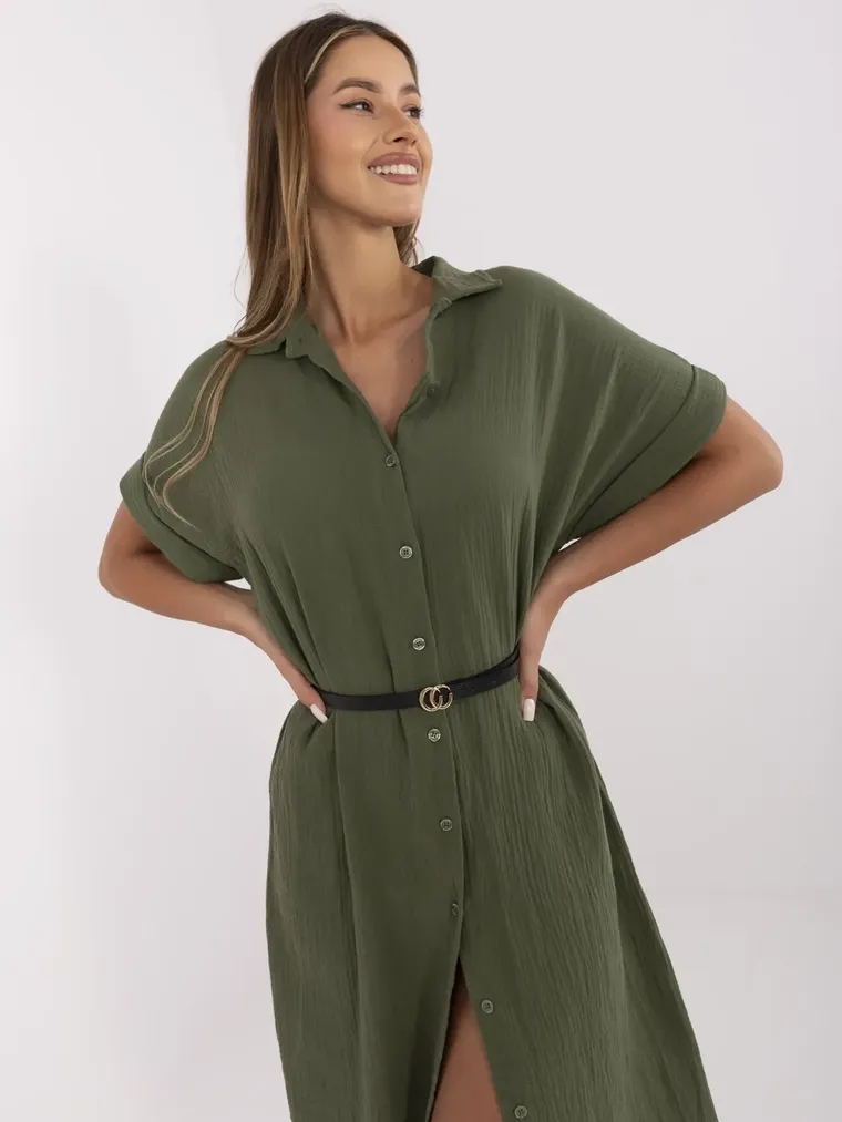 Sukienka damska, khaki, Italy Moda