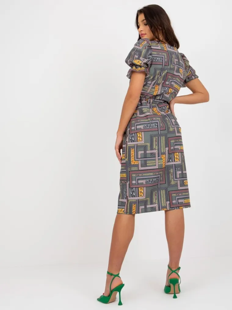 Sukienka damska, khaki, Lakerta