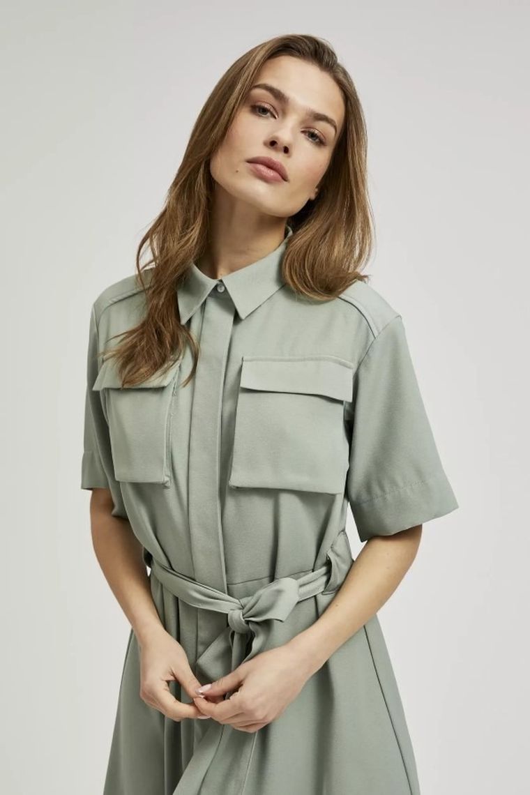 Sukienka damska, khaki, Moodo
