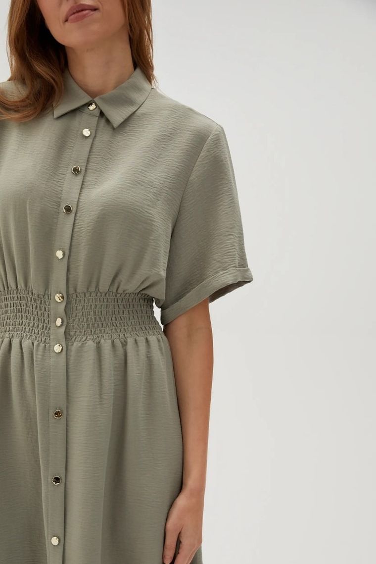 Sukienka damska, khaki, Moodo