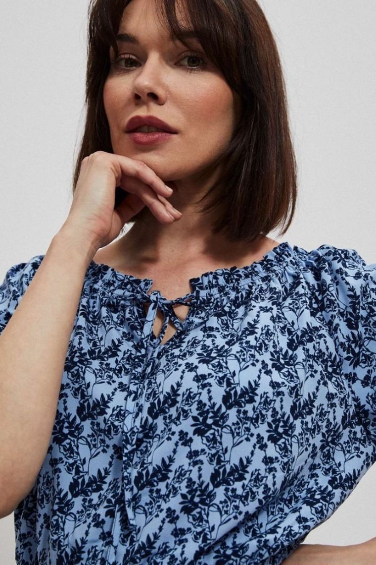 Sukienka damska, niebieska, Moodo