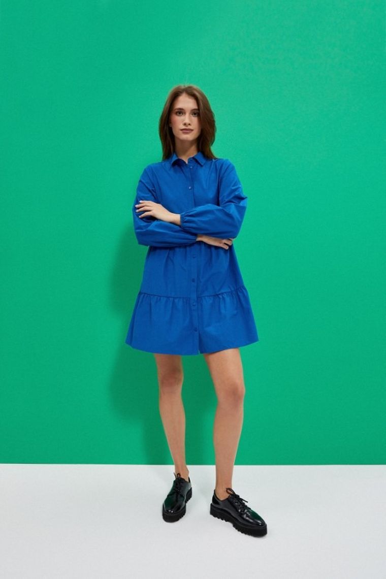 Sukienka damska, niebieska, Moodo