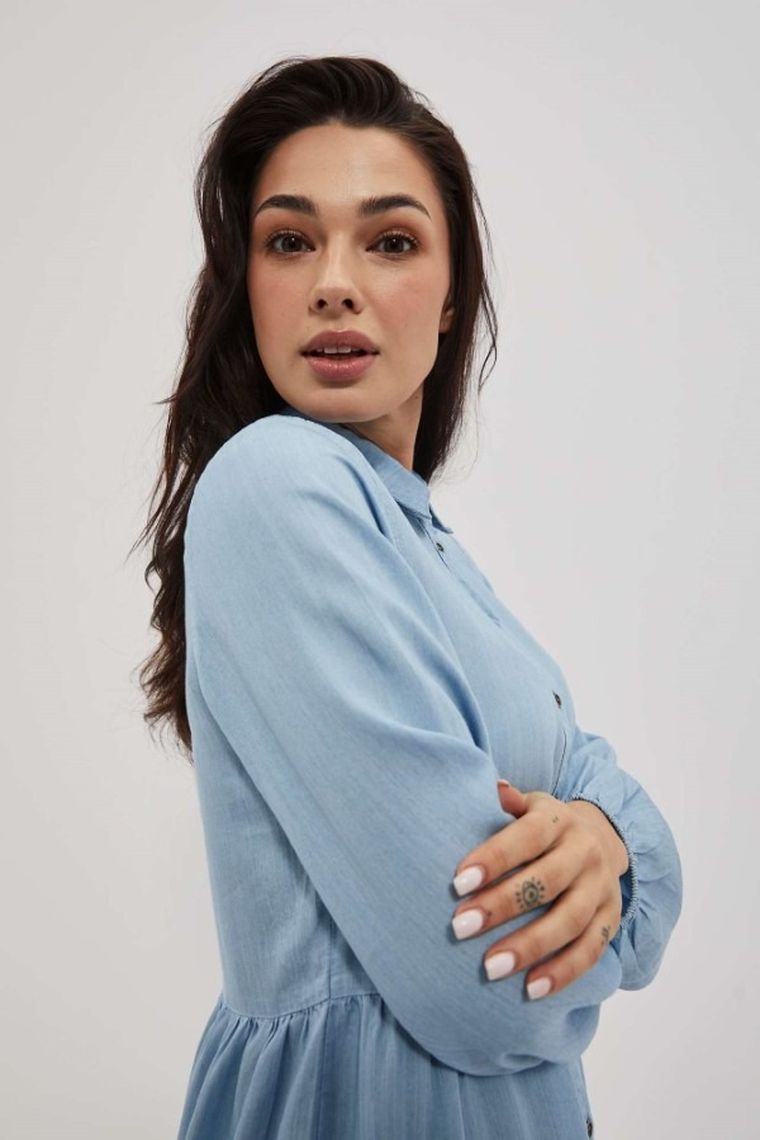 Sukienka damska, niebieska, Moodo