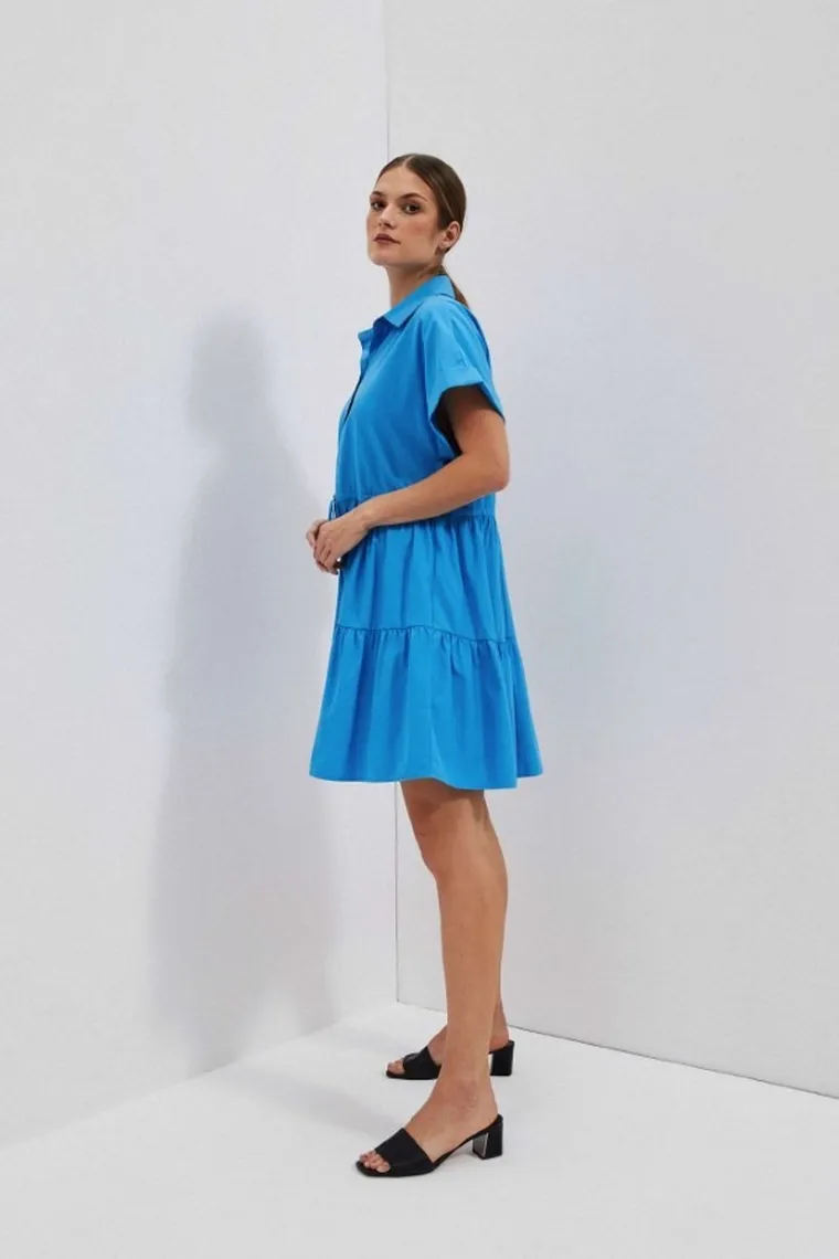 Sukienka damska, niebieska, Moodo