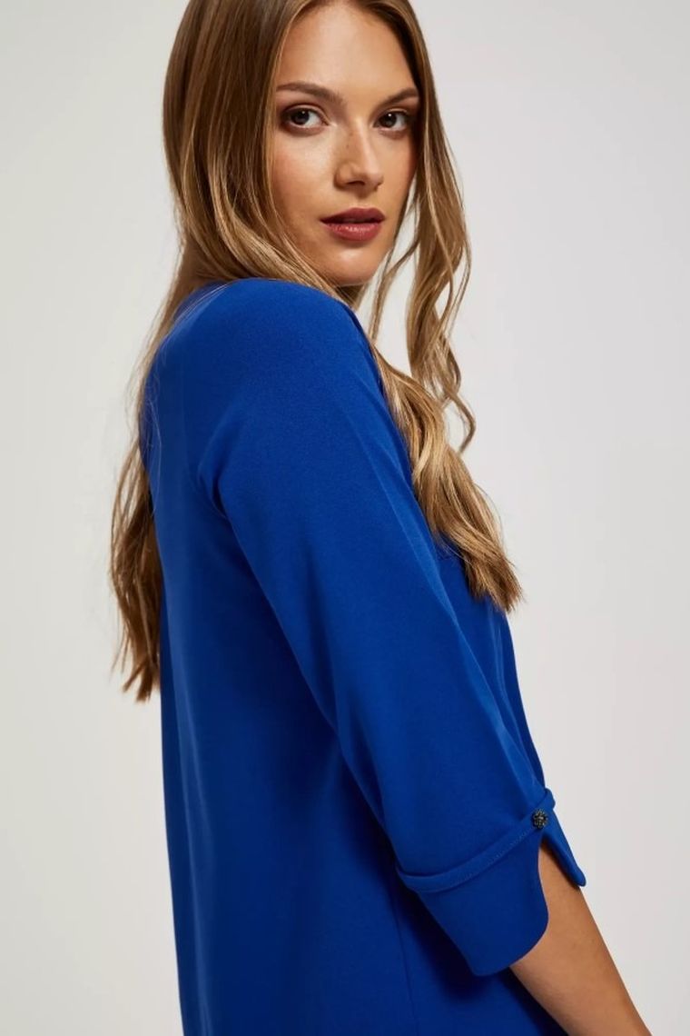 Sukienka damska, niebieska, Moodo