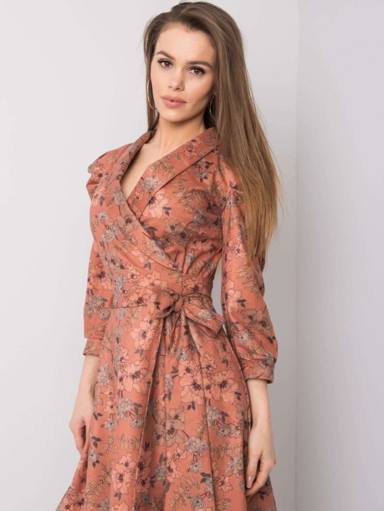 Sukienka damska, pomarańczowa, Lakerta