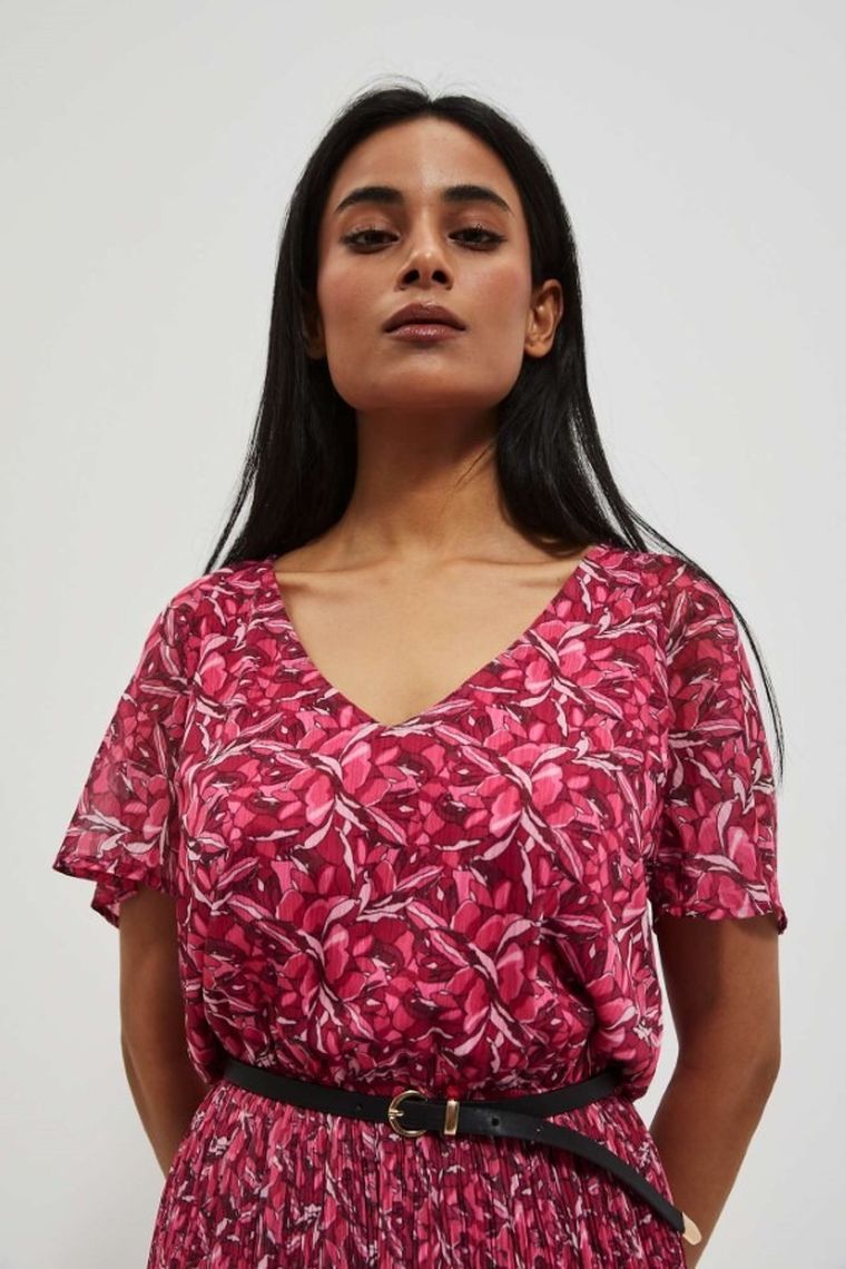 Sukienka damska, różowa, Moodo