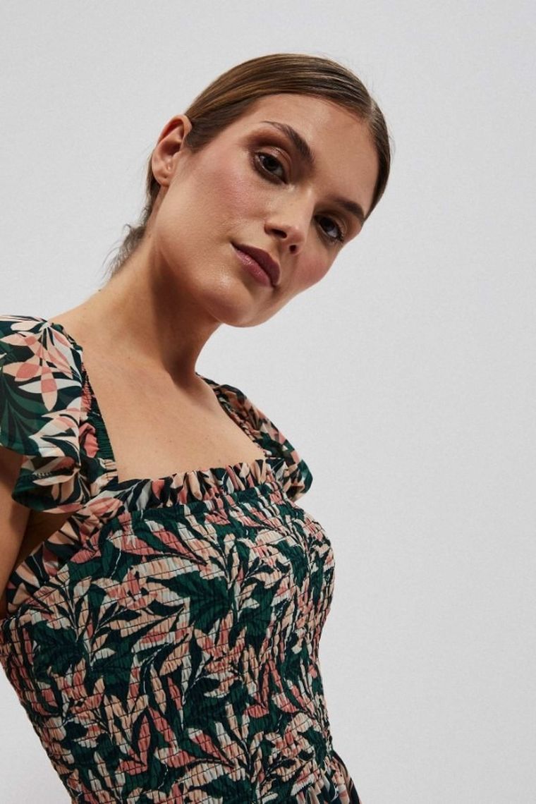 Sukienka damska, zielona, Moodo