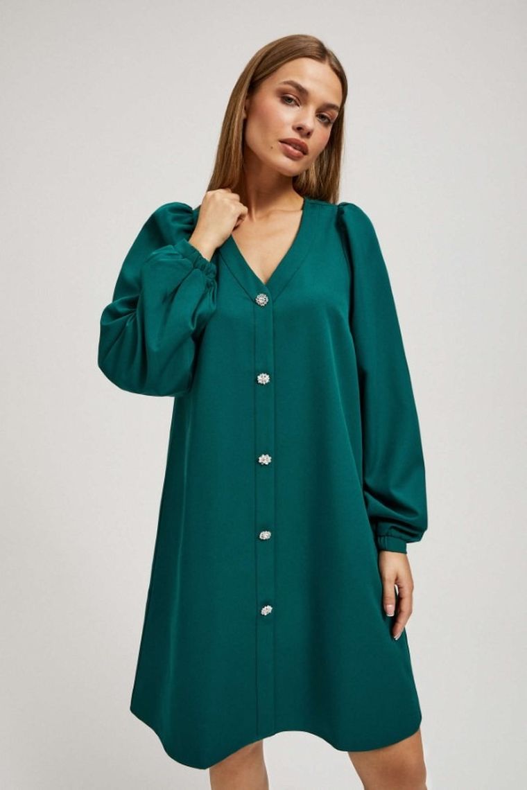 Sukienka damska, zielona, Moodo