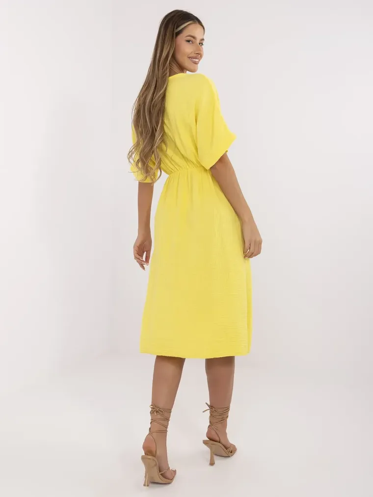 Sukienka damska, żółta, Italy Moda